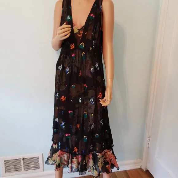 NWT Anthropologie Floreat two pieces Embroidered Dress. Size 8. - Picture 1 of 16